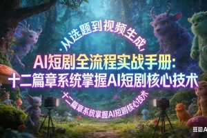 （17620期）AI 短剧全流程实战手册：从选题到视频生成，十二篇章系统掌握 AI 短剧核心技术