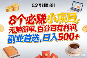 (17984期)8个必赚钱小项目,百分百有利润,无脑简单,副业首选,日入500+