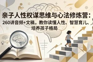 （18076期）亲子人性权谋思维与心法修炼营：260讲音频+文稿，教你读懂人性、智慧育儿、培养孩子格局
