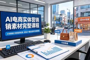 (19076期)AI电商实体营销素材完整课程,AI创意短片完美复刻实景,实体店一键生成宣传引流短视频