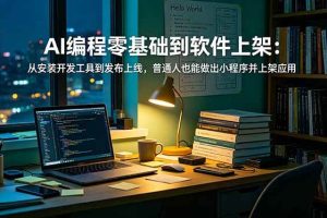(19109期)AI编程零基础到软件上架:从安装开发工具到发布上线,普通人也能做出小程序并上架应用商店