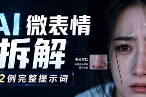 （19629期）AI微表情拆解提示词合集，精准调控AI角色表情，告别塑料感、AI面瘫脸。