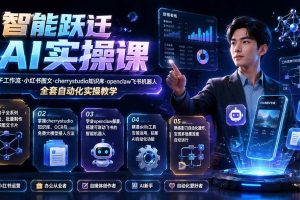 (19653期)智能跃迁 AI实操课|扣子工作流小红书图文搭建,cherrystudio知识库openclaw飞书机器人全套自动化实操教学