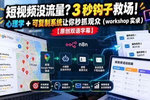 (21043期)短视频没流量?3 秒钩子救场!心理学 + 可复制系统让你秒抓观众(workshop 实录)【原创双语字幕】