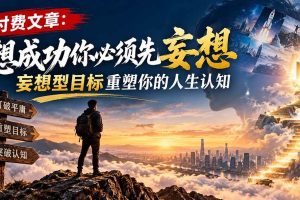 （21078期）付费文章：想成功你必须先妄想，妄想型目标重塑你的人生认知