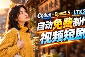 (21266期)Codex 出图 + 免费 LTX-2.5 生成视频,Claude Opus 5.5 全自动剪出 1 分钟情感短剧《停了的表》